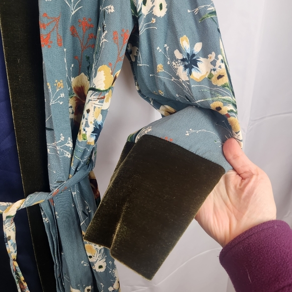 Zara Floral Blue Kimono Jacket - Picture 6 of 10